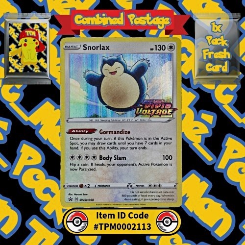 Pokémon tcg snorlax - swsh, 068