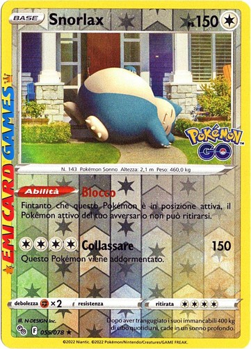 Snorlax 055 078 reverse holo - snorlax,