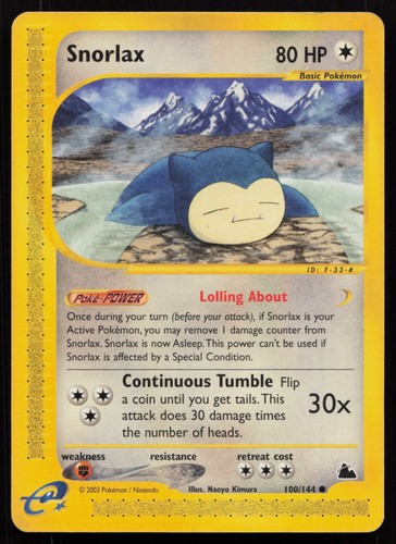 Pokemon tcg snorlax 100 144 - snorlax, ex