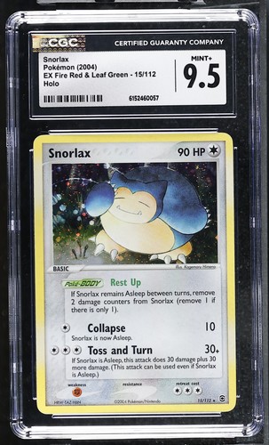 Pokemon snorlax rosso - ex, fuoco