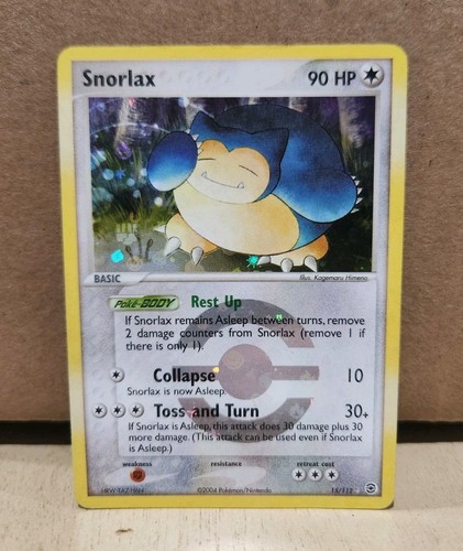 Pokemon snorlax 112 ex - snorlax, 15/112