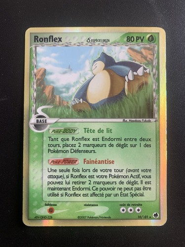 Card pokémon snorlax ronflex - pokémon,